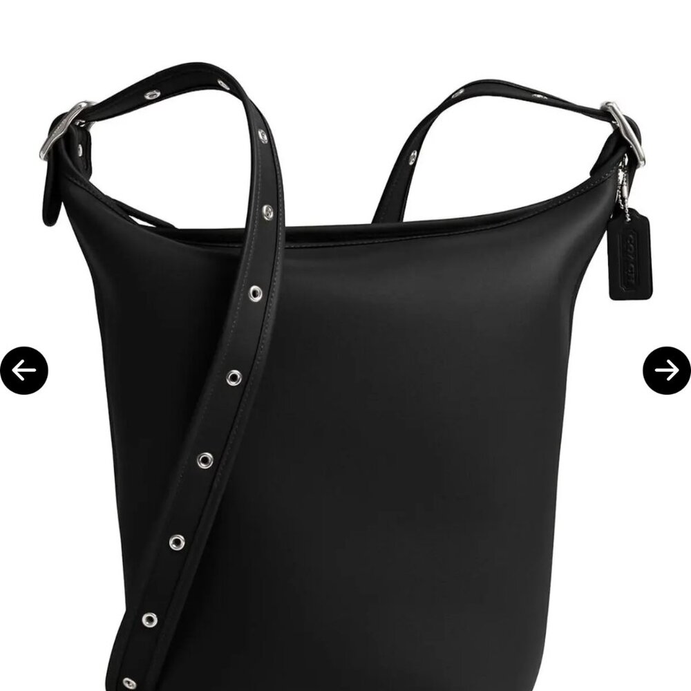 Coach Originals Glovetanned Leather Duffle Bag NWT Black - Picture 3 of 7